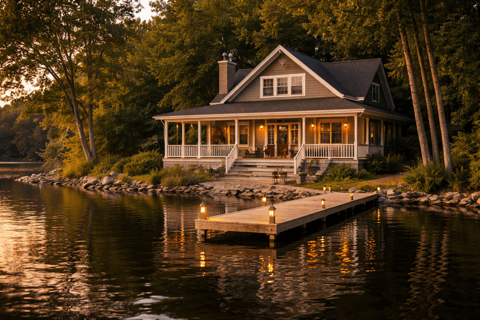 Beautiful lakefront home on a Michigan inland lake